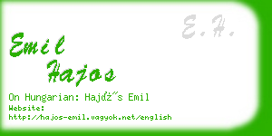 emil hajos business card